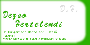 dezso hertelendi business card